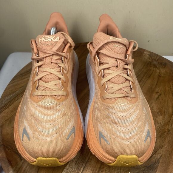 Hoka One One Arahi 6 Sun Baked Womens Orange Size 9 Running Shoes 1123195 SBCR - Picture 3 of 10